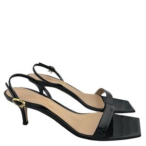 Gianvito Rossi Ribbon 55 Patent Leather Slingback Sandals